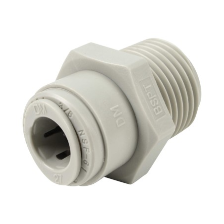 Union simple mâle fileté 1/2" - Raccord rapide 3/8"