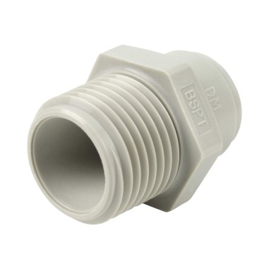 Union simple mâle fileté 1/2" - Raccord rapide 3/8"