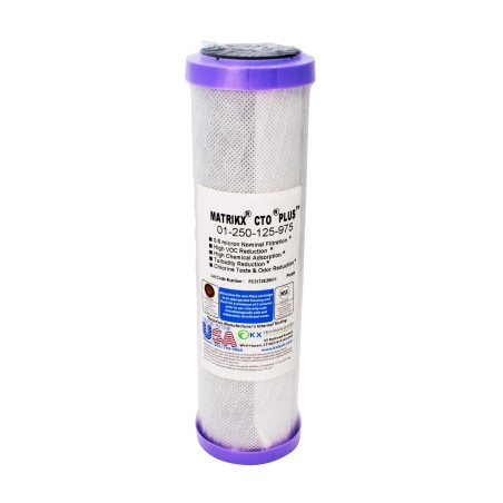 Cartouche charbon actif bloc Matrikx® CTO Plus standard 9"3/4 - 0,6 micron