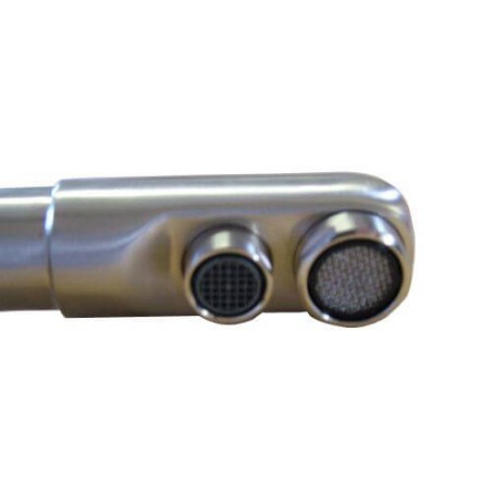 Robinet dauphin 3 voies - Nickel brossé - 002836 - Copyright Waterconcept