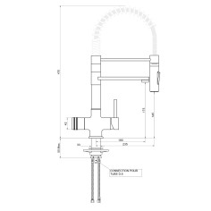 Robinet 3 voies avec douchette - Torino basso - Chromé 2