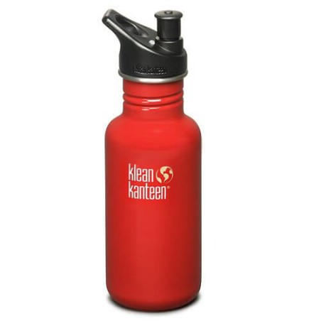 Bouteille d'eau sport - acier inoxydable - rouge - 004007 - Copyright Waterconcept