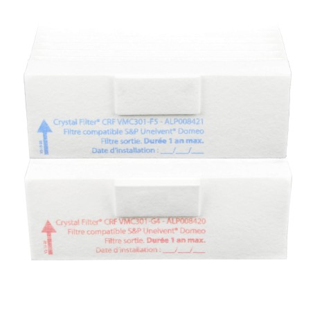 Kit filtre à air G4/F5 compatible VMC S&P Unelvent® Domeo et Equation® Atacama