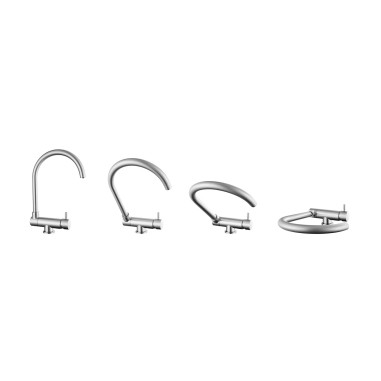 Robinet mitigeur 3 voies rabattable - Arches - Nickel Brossé