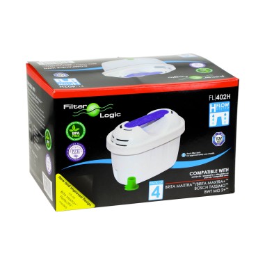 Cartouche compatible Brita Maxtra - Filtre carafe filtrante FL-402H (lot de 4)