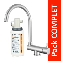 Robinet 3 voies Arches Nickel Brossé + Kit de filtration QCF-3001/321 - PROMO