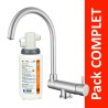 Robinet 3 voies Arches Nickel Brossé + Kit de filtration QCF-3001/321 - PROMO