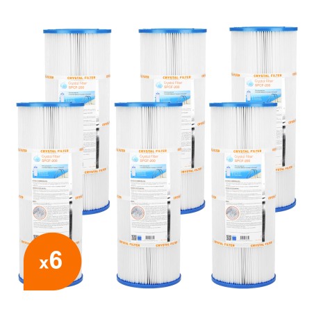 Filtre SPCF-200 - Crystal Filter® - Compatible Waterair® Escawat® (lot de 6) - Cartouche filtre piscine