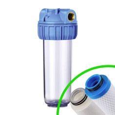 Carter porte filtre 3P 10'' Senior Single BX entrée/sortie 3/4'' femelle