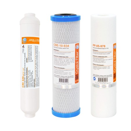 Pack cartouches Crystal Filter® pour osmoseur Pallas® 4T50
