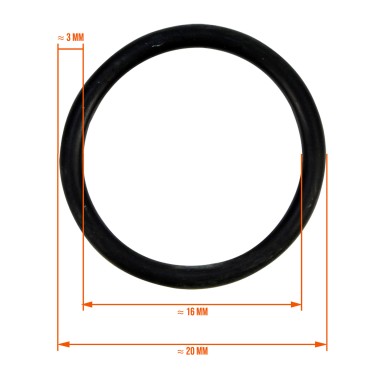 Joint torique pour ''union trois pièces'' 16 mm - PVC Pression