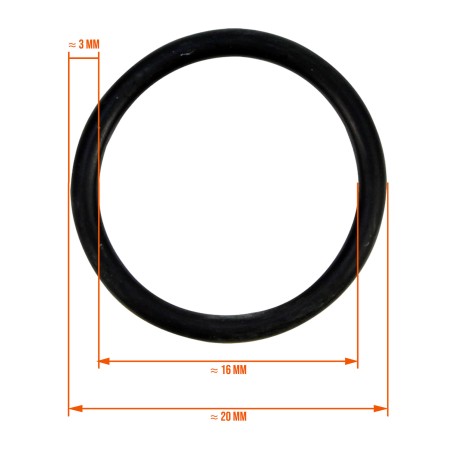 Joint torique pour ''union trois pièces'' 16 mm - PVC Pression