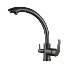 Robinet mitigeur 3 voies - Everglades - Gris Mat