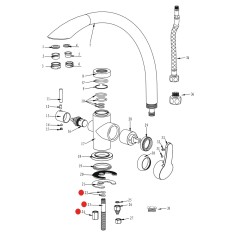 Tige filetée pour eau filtrée robinet Everglades 2