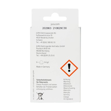 Pastilles de nettoyage 3 phases Jura x6