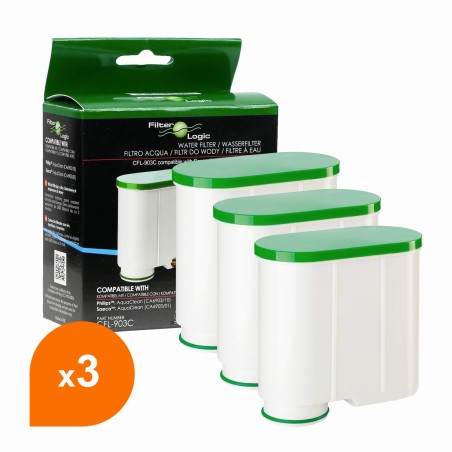 Cartouche cafetiere compatible Saeco® AquaClean / CA6903 - Filter Logic® CFL-903C (lot de 3)