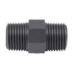 Mamelon double MM - Mâle fileté 3/8'' - PVC Pression 2