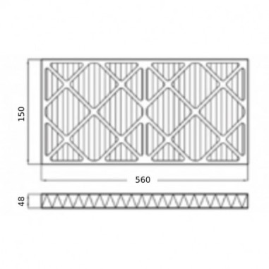 Filtre à air M5 pour VMC S&P Unelvent® CAD HE 575 AFR 575V