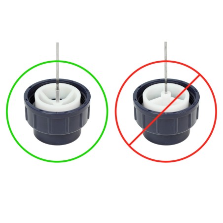 Ancien modele - Tige plastique 63 mm en fibre de verre pour debitmetre