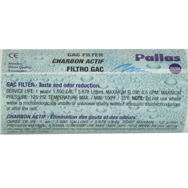 Cartouche inline GAC finition pour osmoseur PALLAS compact