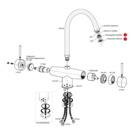 Mousseur aérateur robinet Anemone Chromé