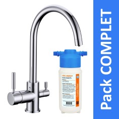 Robinet 3 voies Biscayne Chrome + Kit de filtration HRC-WM2000/201