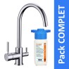 Robinet 3 voies Biscayne Chrome + Kit de filtration HRC-WM2000/201