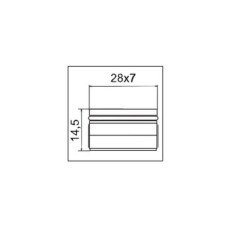 Aérateur rectangulaire 28x7 mm - 004044 - Copyright Waterconcept 2