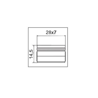 Aérateur rectangulaire 28x7 mm - 004044 - Copyright Waterconcept