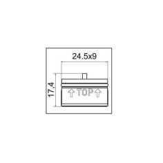Aérateur rectangulaire 24,5x9 mm - 004047 - Copyright Waterconcept 2