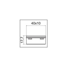 Aérateur rectangulaire 40x10 mm - 004046 - Copyright Waterconcept 2