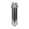 Carter inox 10'' AISI316 E/S 1'' BSPT code DOE avec mano 0-6 bars et equerre