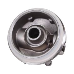 Carter inox 10'' AISI316 E/S 1'' BSPT code DOE avec mano 0-6 bars et equerre 2