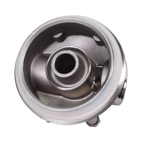 Carter inox 10'' AISI316 E/S 1'' BSPT code DOE avec mano 0-6 bars et equerre