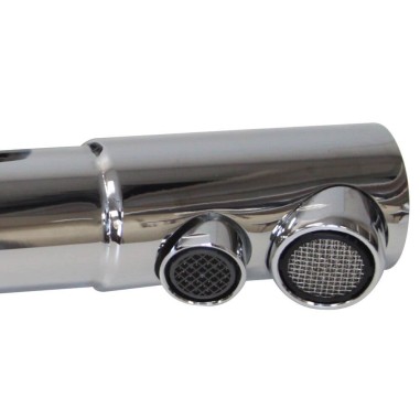 Robinet dauphin 3 voies droit - chrome
