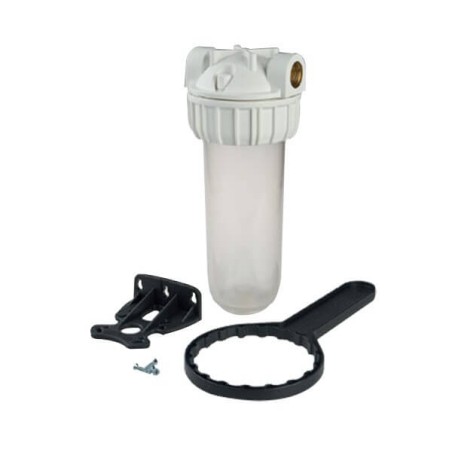 Carter Porte filtre Bactériostatique 3P 9"7/8 avec équerre , vis et clé - Pallas II / Senior 3P