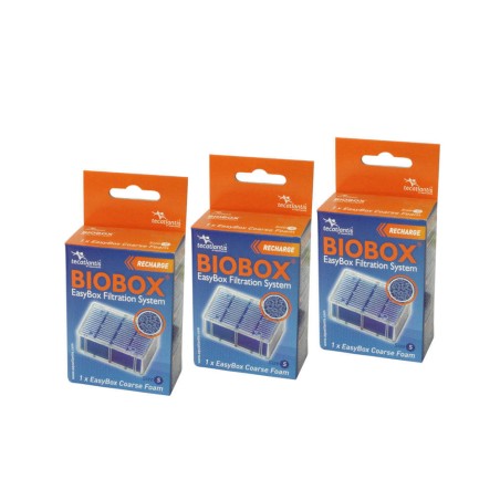 Filtre aquarium Easy box S Grosse mousse Aquatlantis  (Lot de 3)