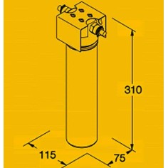 Cartouche de rechange polyphosphates pour ultrafiltration Pallas - CT 90 (baionnette) 2