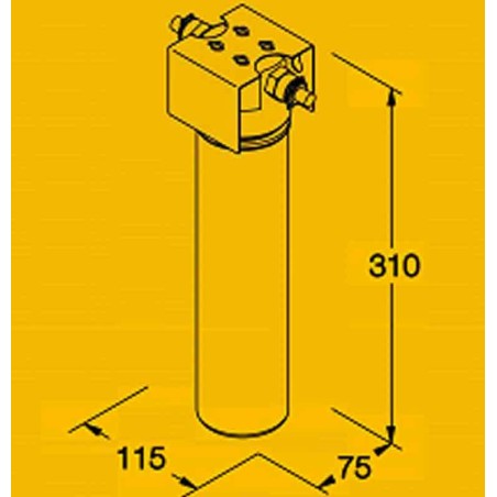 Cartouche de rechange polyphosphates pour ultrafiltration Pallas - CT 90 (baionnette)