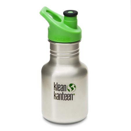 Gourde enfant bouchon sport 355mL sans BPA "Acier Brossé"  - Kid Kanteen