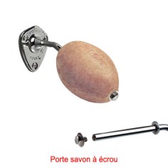 Savon beige exfoliant rotatif Provendi avec porte savon Vis - Ecrou