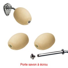 Lot porte savon + 3 savons rotatif écolier Provendi blancs lait d'amande