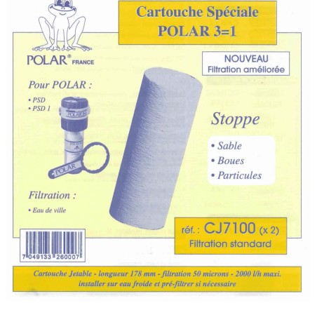 Cartouche CJ7100 originales - pour POLAR 3 en 1 PSD  (lot de 2)
