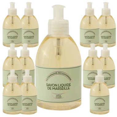 Savon Naturel de Marseille 300 mL orchidée - La compagnie des savonniers - (lot de 12)