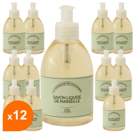 Savon Naturel de Marseille 300 mL orchidée - La compagnie des savonniers - (lot de 12)