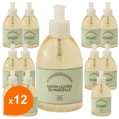 Savon Naturel de Marseille 300 mL orchidée - La compagnie des savonniers - (lot de 12)
