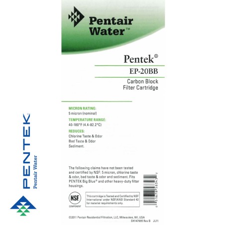 Cartouche charbon actif  BB 20'' 5µm