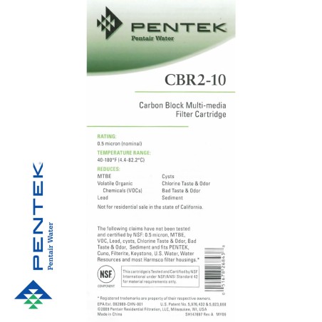 Cartouche charbon actif 9''3/4' 0.5µm