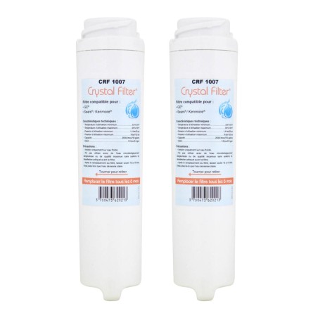 Filtre GSWF - Filtre frigo compatible General Electric - Crystal Filter CRF1007 (lot de 2)