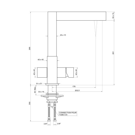Robinet 3 Voies - Como - Chromé
